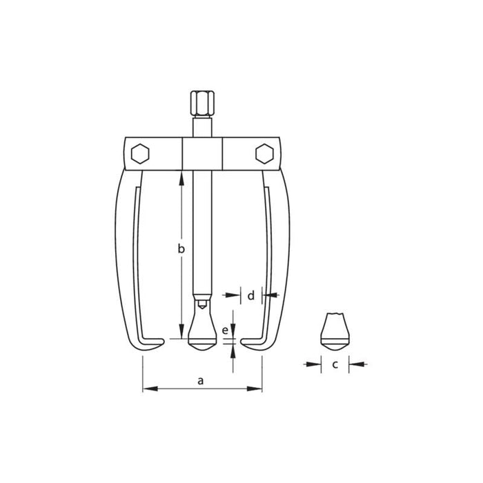 Gedore Puller, 3-Arm Pattern 160x140 mm