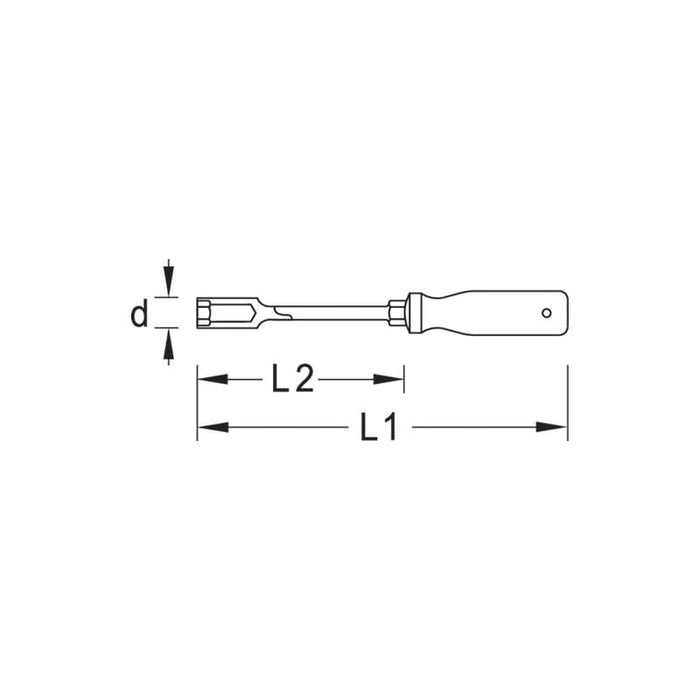 Gedore 1746723 Nut driver with 3C-handle 5 mm