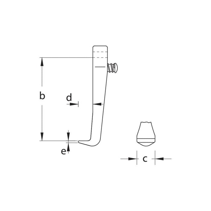 Gedore 1970542 Pulling Leg, All Steel, Leg Brake, 150 mm