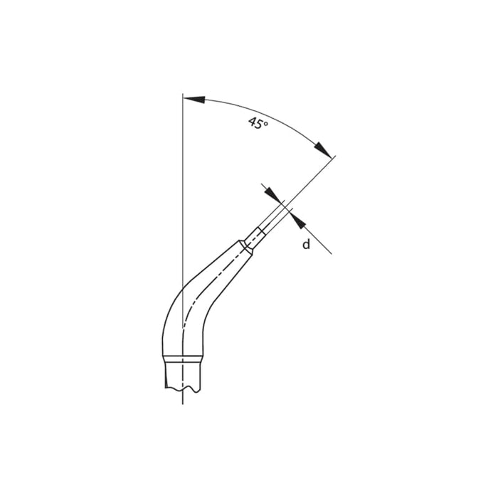 Gedore 2014971 Circlip Pliers For Internal Retaining Rings, Angled 45 Degrees, 12-25 mm