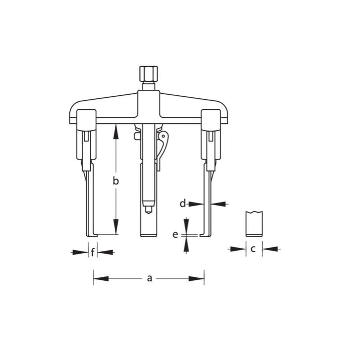Gedore 1745158 Puller set with 6 legs 90x100/200 mm