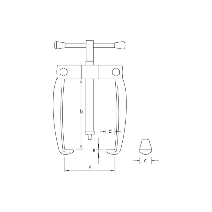 Gedore 2018594 Puller 2-arm pattern XS legs 50x70 mm