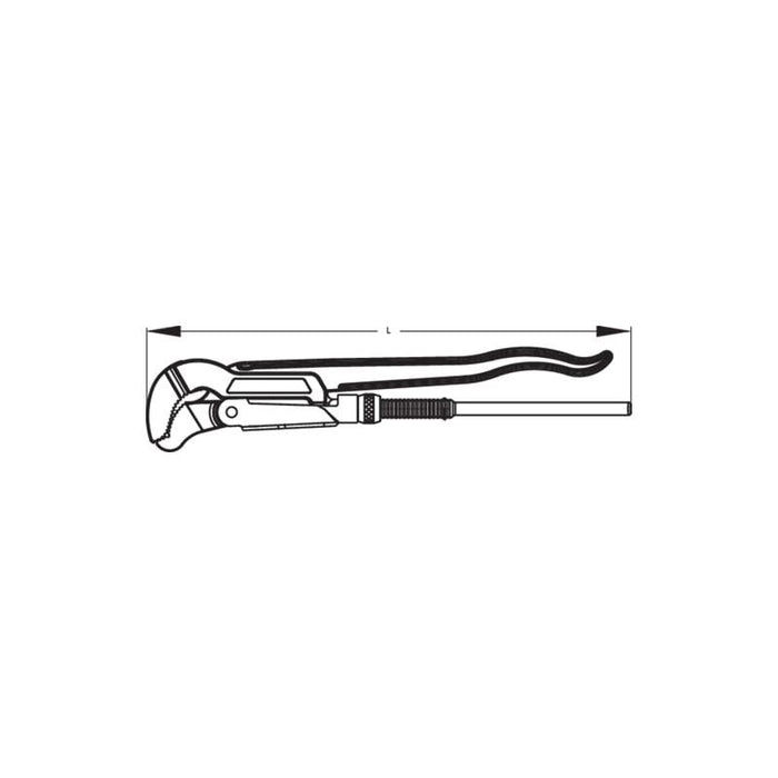 Gedore 4500300 100 2 Pipe wrench ECK-SCHWEDE-snap 2 Inch