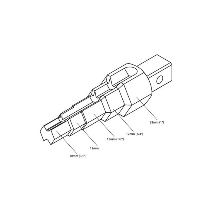 Gedore 4512900 Combi-Stepped Key No. 380100 with Ratchet 1/2" No. 380200