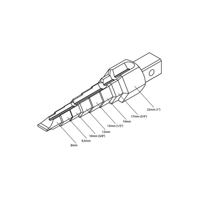 Gedore 4611130 Combi-Stepped Key With 8 Steps