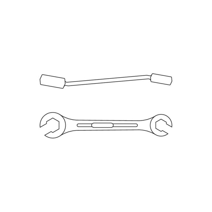 Gedore 6056970 Flare nut spanner open hexagon 9x11 mm