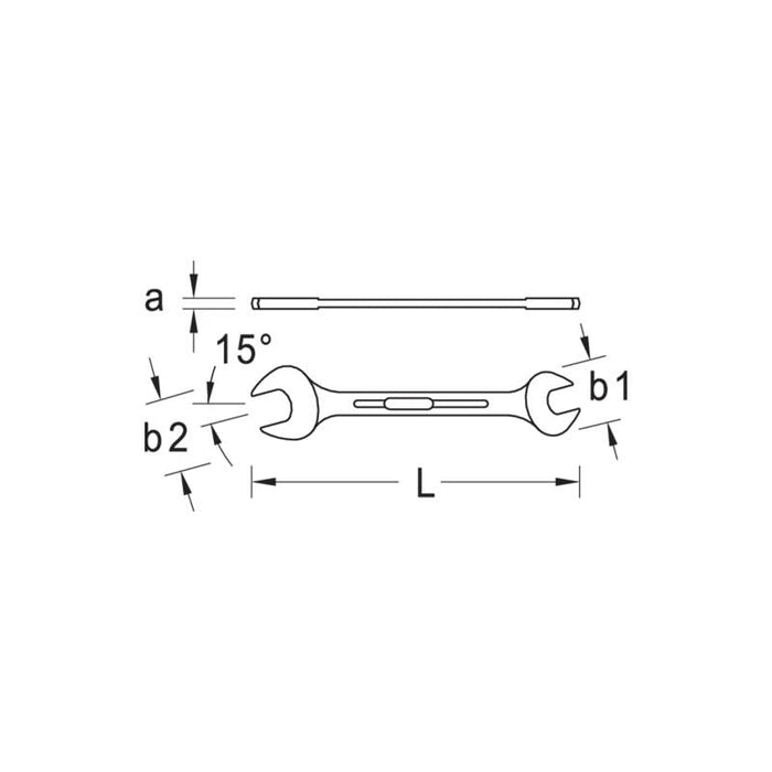 Gedore 2312107  6 Double Open Ended Spanner 55×60 mm