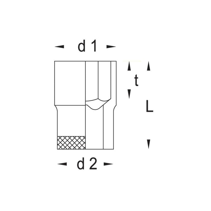 Gedero 6131260 Socket 1/2 Inch Drive 18 mm