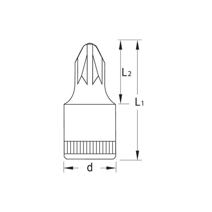 Gedore 6187130 Screwdriver Bit Socket 1/4 Inch PZ 1