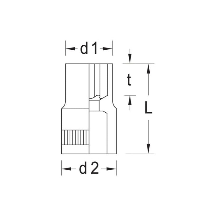 Gedore 6193960 Socket 1/4 Inch TORX E10