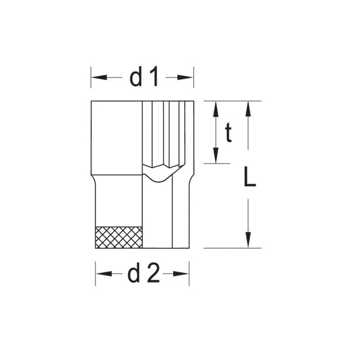 Gedore 2101009 Socket 3/8 Inch 9/32 Inch