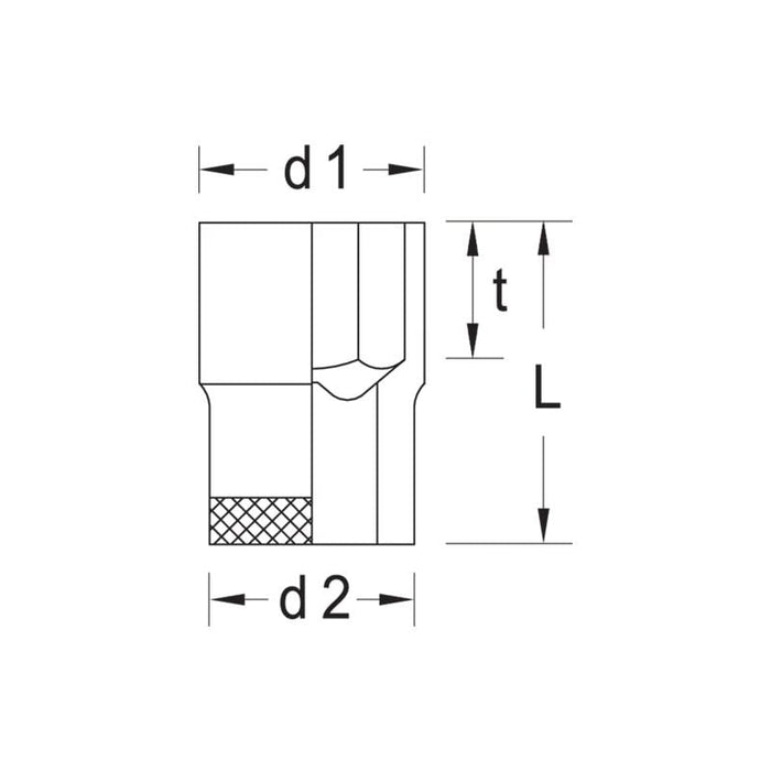 Gedore 2101092 Socket 3/8 Inch Hex 3/4 Inch