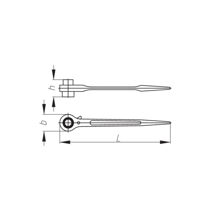 Gedore 1648926 Construction ratchet 19x24 mm