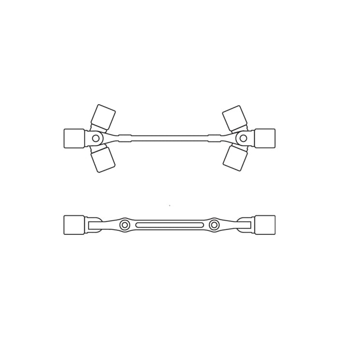 Gedore 6299950 Swivel head wrench double ended 17x19 mm