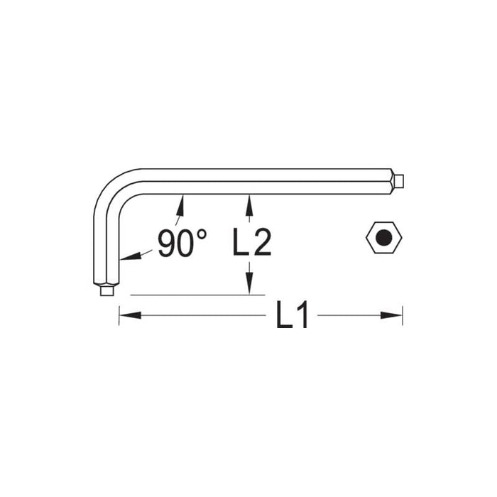 Gedore 6343360 Hexagon Allen key 6 mm