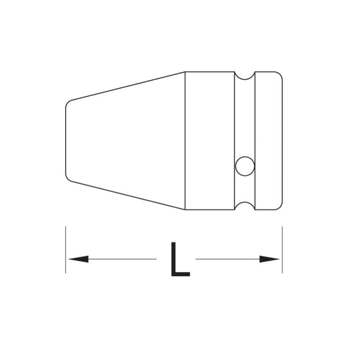 Gedore 6524150 Adaptor for bits 1/4" hex - 1/2" square