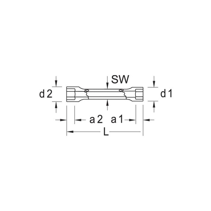 Gedore 6526870 Tubular Box Spanner 24x26 mm