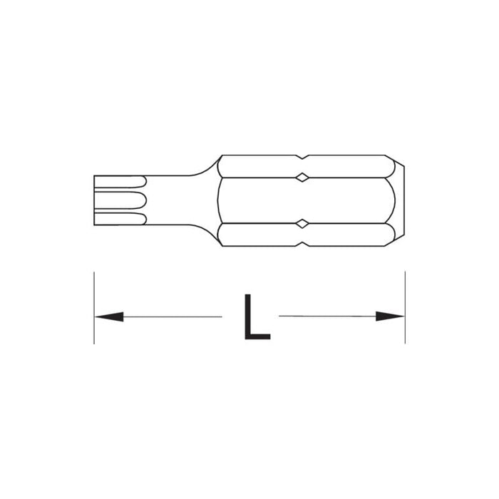 Gedore 6542720 Screwdriver Bit 1/4 inch , Value Pack 10-Pc, TORX T27