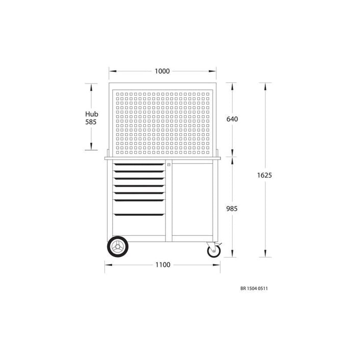 Gedore 6624450 Workbench With Rear Panel