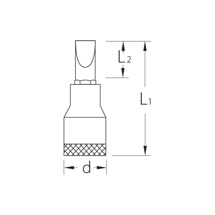 Gedore 6666100 Screwdriver Bit Socket 3/8 Inch 5.5x1 mm