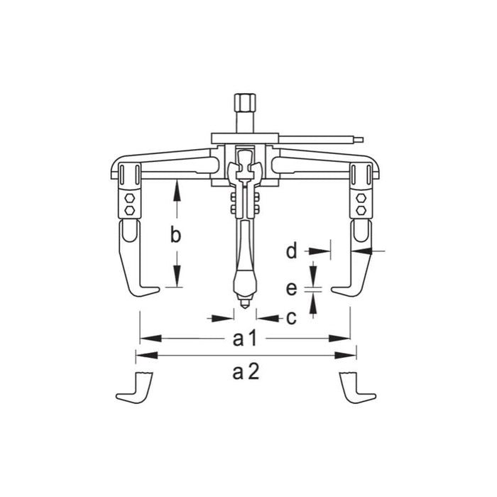 Gedore 1305425 Universal Puller, 3-Arm Pattern 520x500 mm