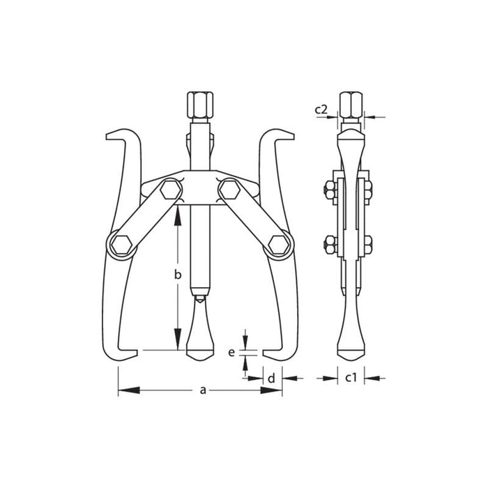 Gedore 1731920 1.11/5 Puller, 3-Arm Pattern 400x320 mm