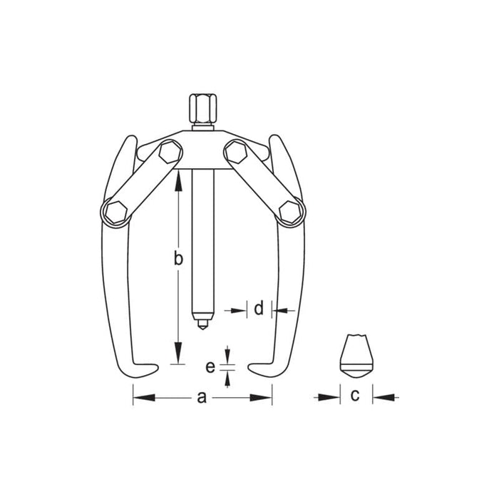 Gedore 8003330 Puller 2-Arm Pattern 90x120 mm