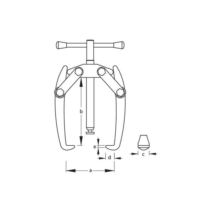 Gedore 8003840 Battery-Terminal Puller, 2-Arm Pattern 60x40 mm