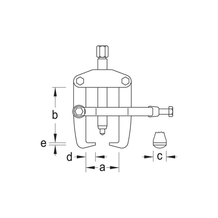Gedore 8008130 Puller With Clamping Yoke 90x100 mm