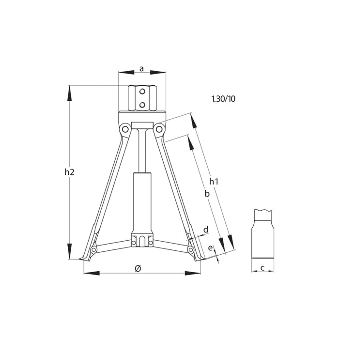 Gedore 8014100 Internal Extractor 60-160 mm