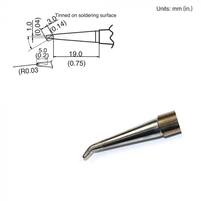 T15-1605 Bent Chisel Tip