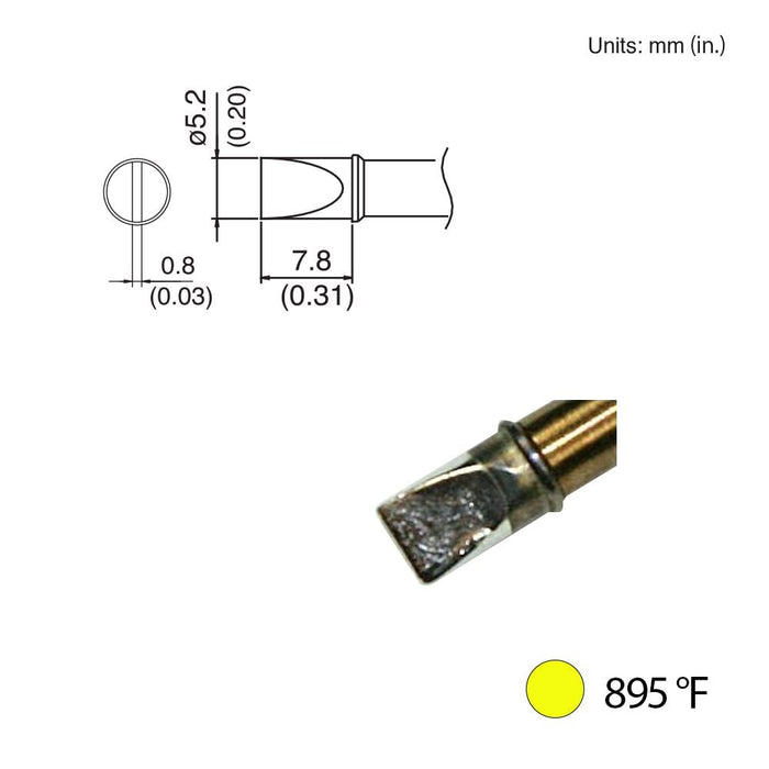 T31-00D52 Chisel Tip, 895°F / 480°C