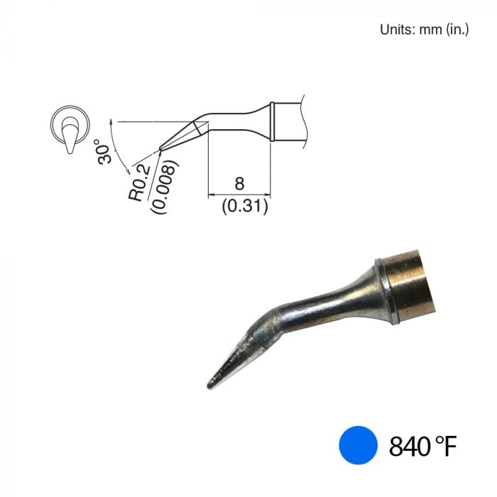 T31-01JL02 Angled Tip, 840°F / 450°C