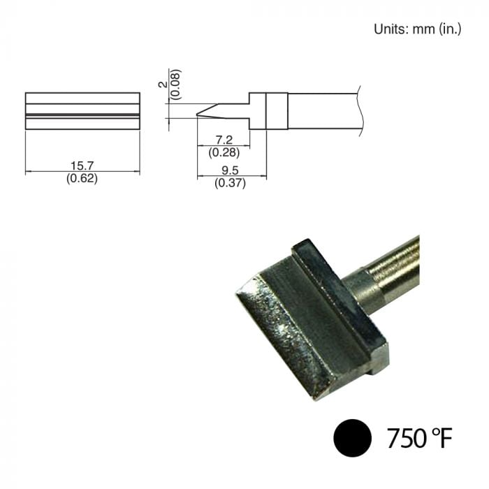 T31-021402 Spatula Blade Tip, 750°F / 400°C