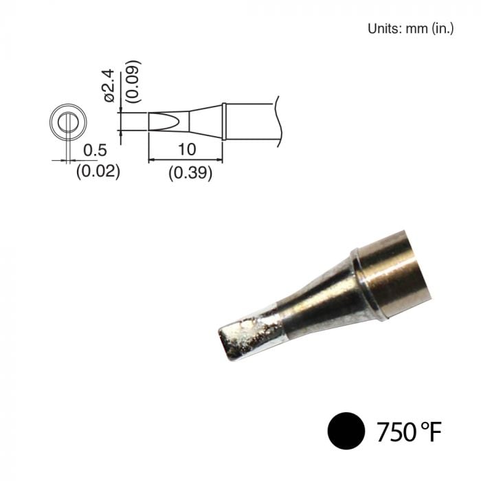 T31-02D24 Chisel Tip, 750°F / 400°C