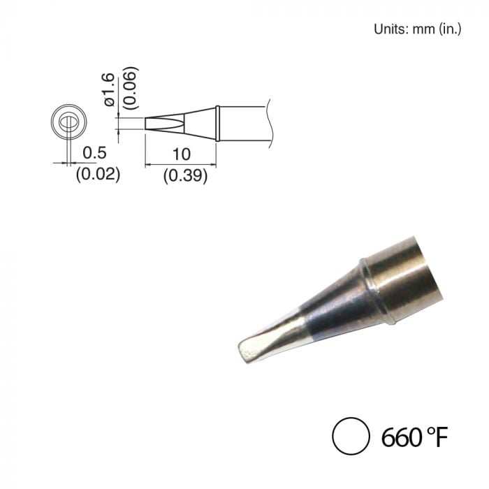 T31-03D16 Chisel Tip, 660°F / 350°C