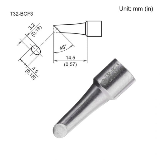 T32-BCF3 Bevel Tinned Face Only Tip
