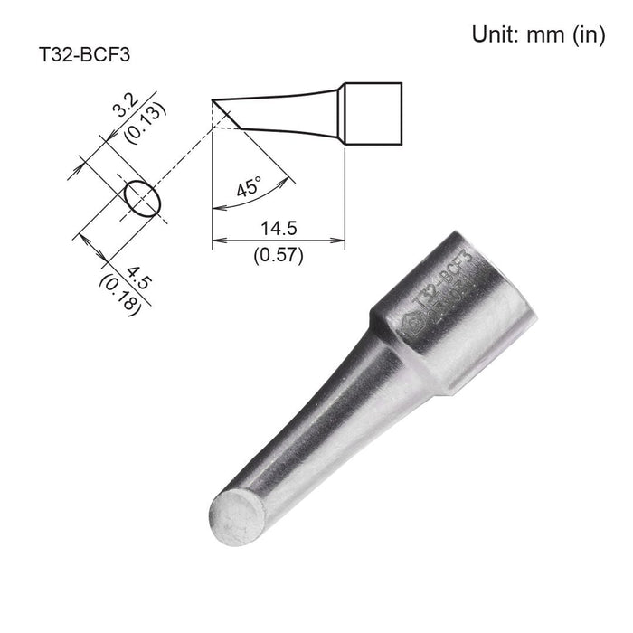 T32-BCF3 Bevel Tinned Face Only Tip