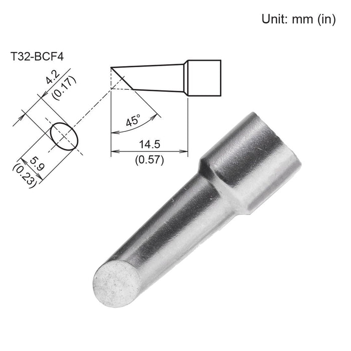 T32-BCF4 Bevel Tinned Face Only Tip