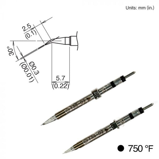 T38-02J Bent Tip, 400°C/750°F