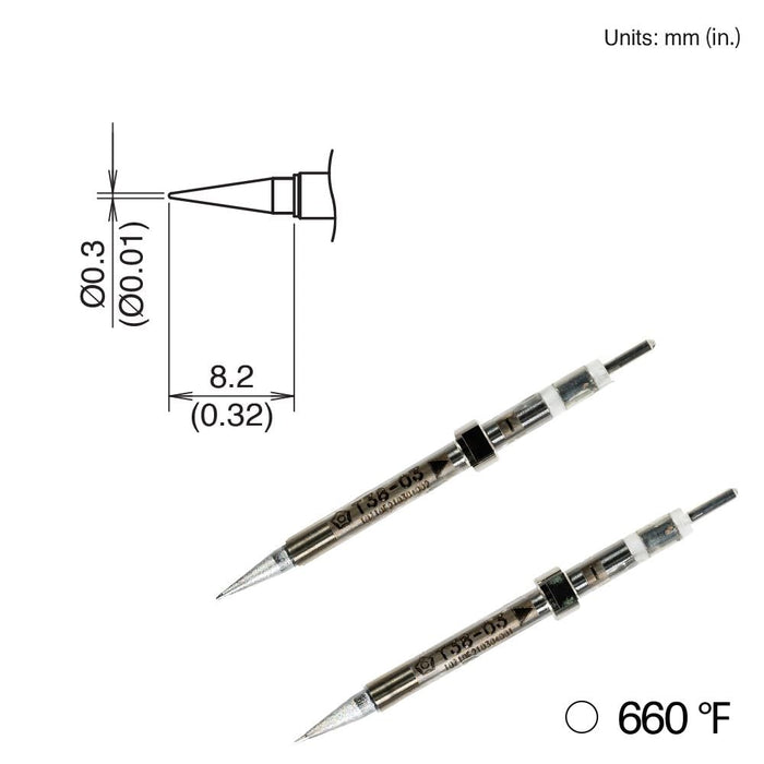T38-03I Conical Tip, 350°C/660°F