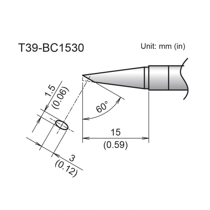 T39-BC1530 Bevel Tip