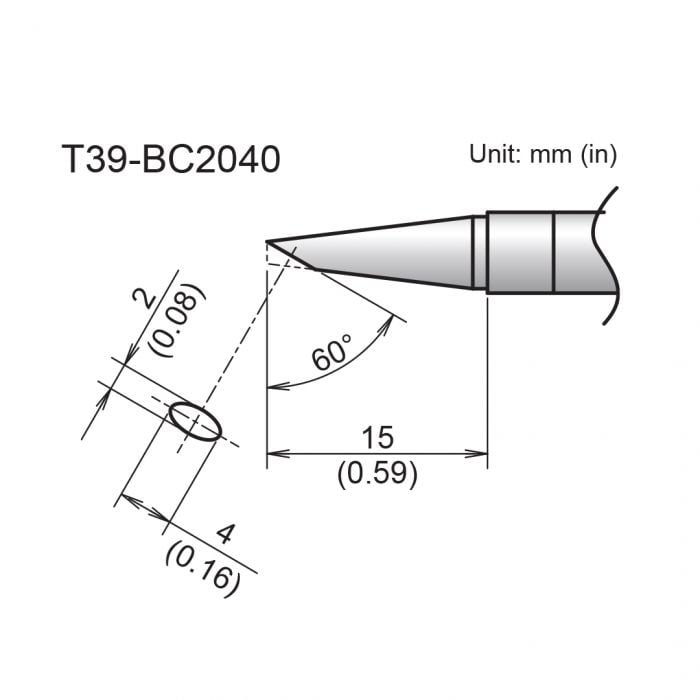 T39-BC2040 Bevel Tip