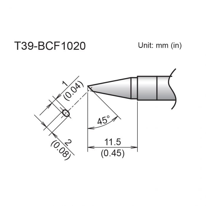 T39-BCF1020 Bevel Tip