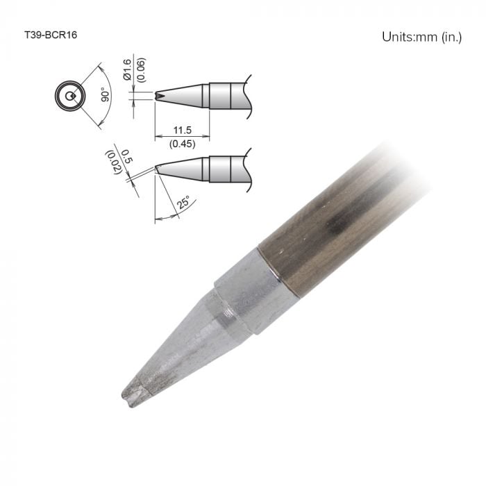 T39-BCR16 Bevel V-Groove Tip