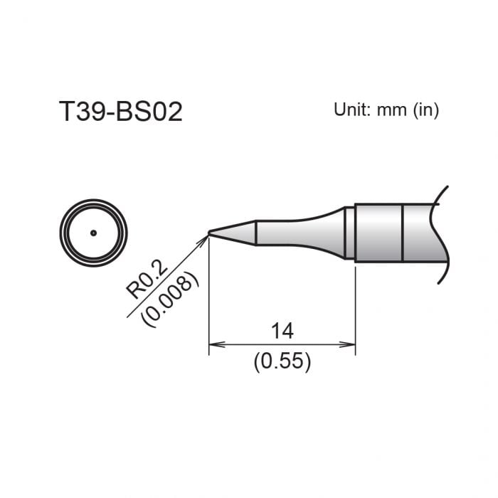 T39-BS02 Conical Slim Tip