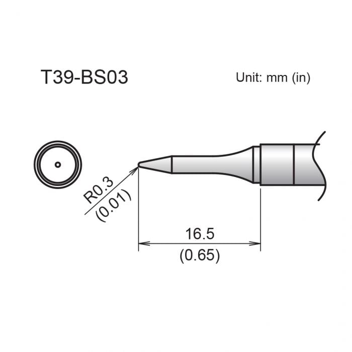 T39-BS03 Conical Slim Tip