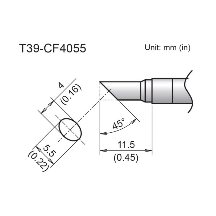 T39-CF4055 Bevel Tip
