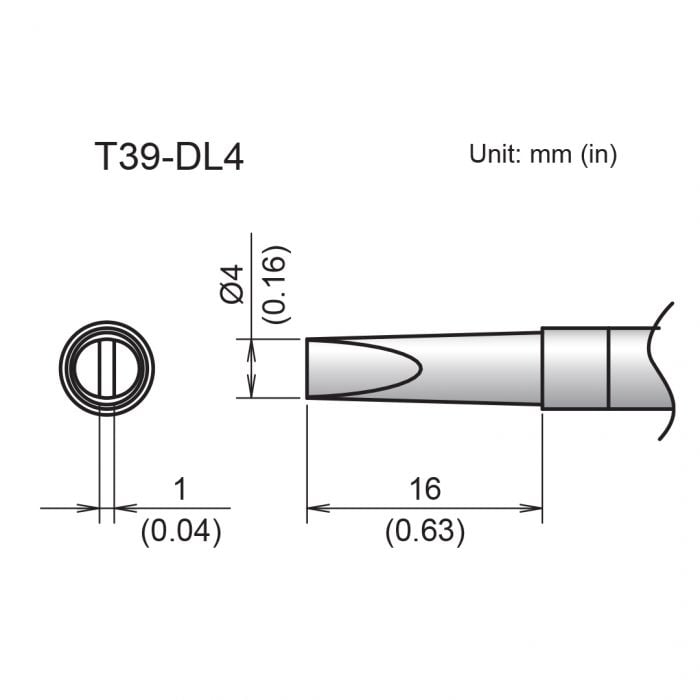 T39-DL4 Chisel Tip
