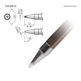 T39-DR12 Chisel V-Groove Tip